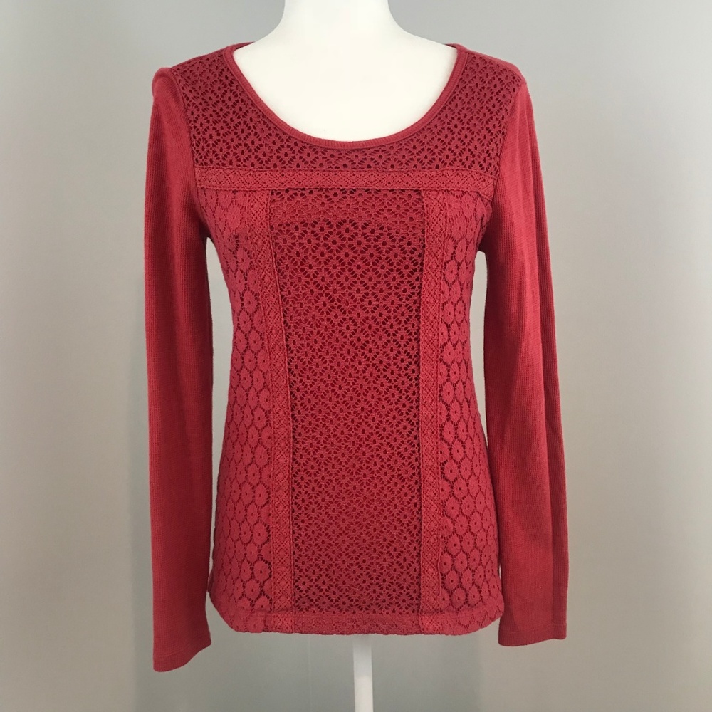 ✂️CLEARANCE Lucky Brand Lace Patched Thermal